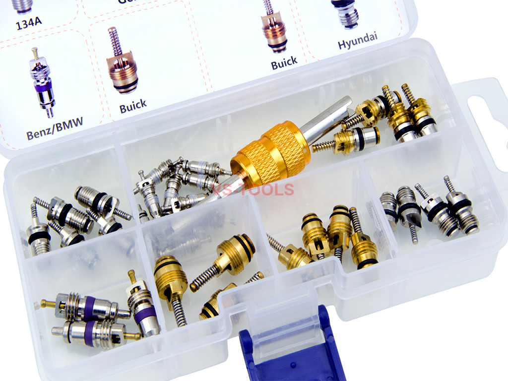 34pcs Air Conditioning AC Tire R134a R12 Service Valve Core